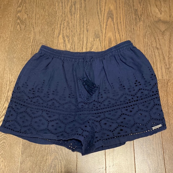 💥💥SOLD 💥💥Superdry Navy blue lined drawstring with side pockets shorts small - Picture 1 of 13